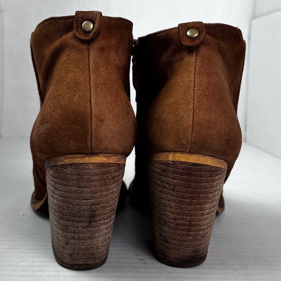 SUSINA Ankle Boots Women's Size 10M Brown Stevie Lea Cap Toe Western Boho - Picture 15 of 15